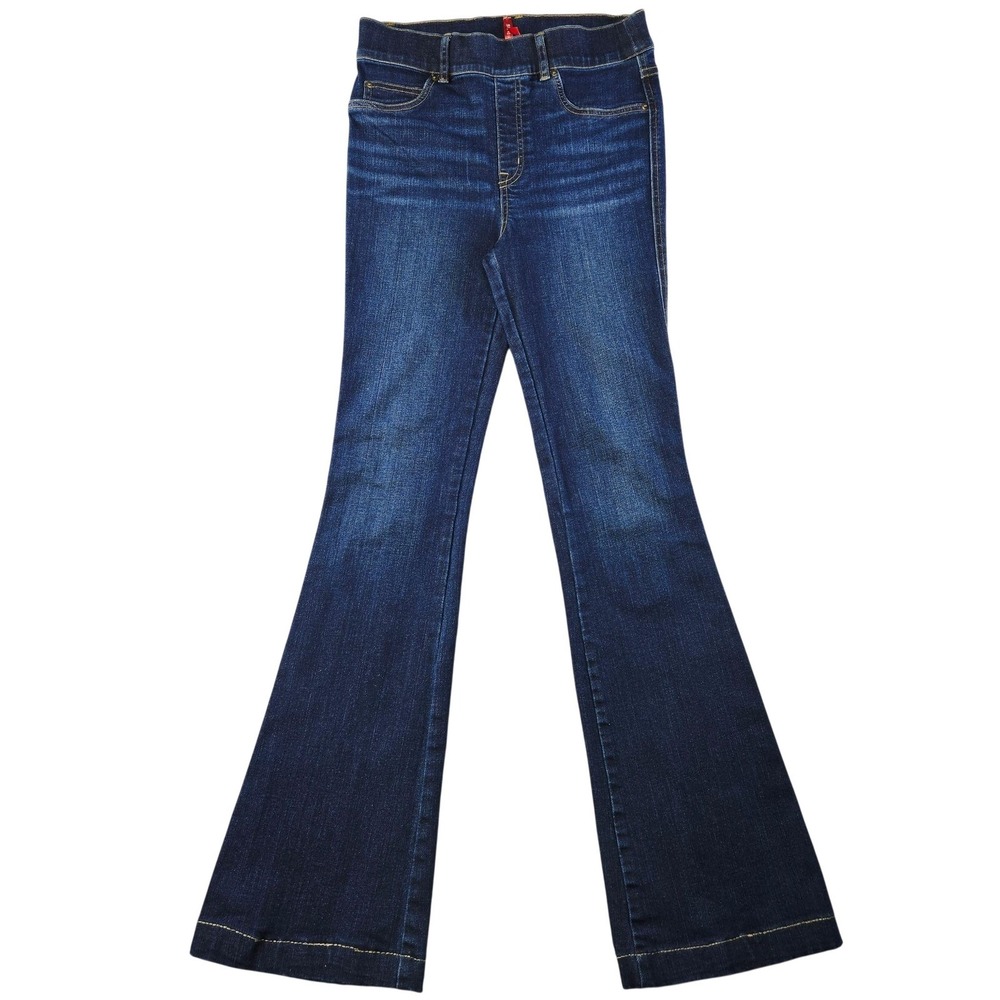 Spanx Jeans Womens S Blue Flared Slim Stretch‎ Denim 5-Pocket 26x32 Medium Wash